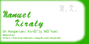 manuel kiraly business card